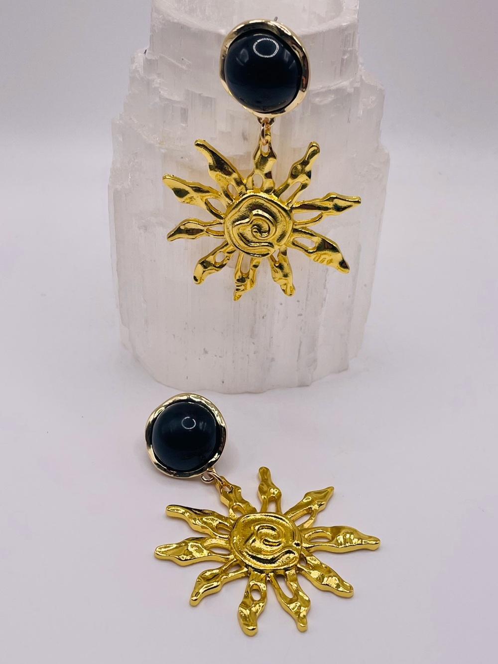 Golden Sun Earrings View 2